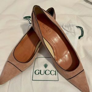 Gucci suade 2” heels